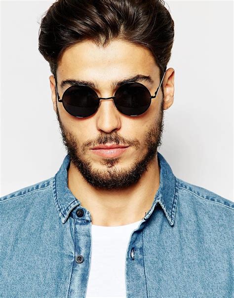 Mens Round Sunglasses .